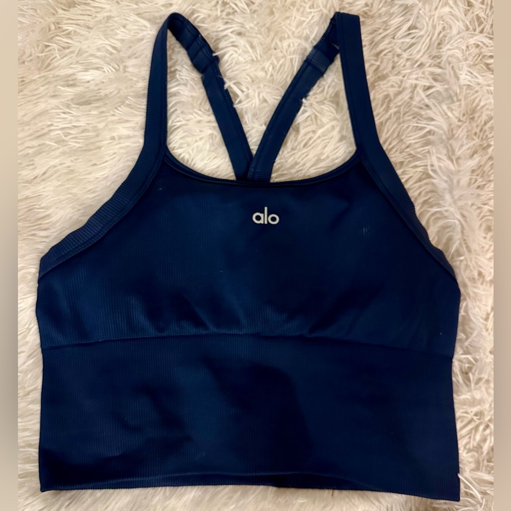 Alo Sport Navy Blue Top Size Medium